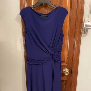 Lauren Ralph Lauren Deep purple twist front dress